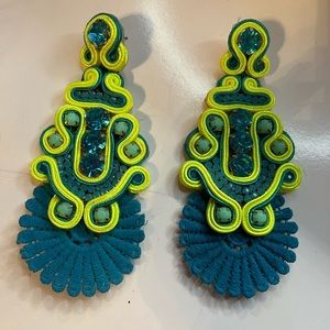 Super fun, big and bright statement earrings